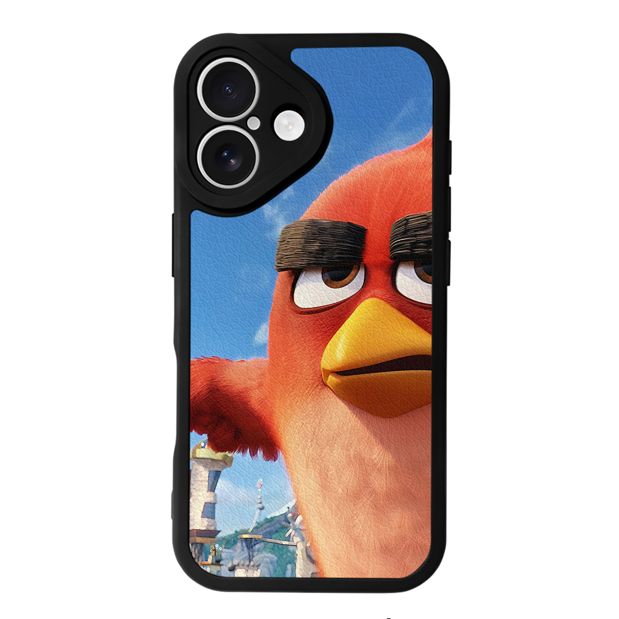 （画像用） Angry Birds アングリーバード 【iPhone 16シリーズ対応】シリコンスマホケース（レザー調） 材質：シリコン